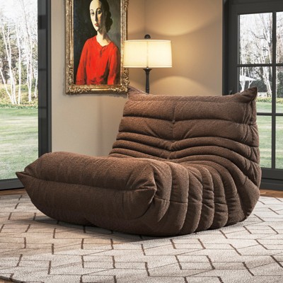 SYFERLORY Soft Beanbag Chair - Memory Foam Floor Sofa for Living Room, Bedroom or Office - Single Seat Lounger with Removable Cover