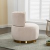 360 Degree Swivel Cuddle Barrel Accent Sofa Chairs with Wide Upholstered - 3 of 4