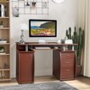 Karl Home Portable 1pc Door with 3pcs Drawers Computer Desk - 2 of 4