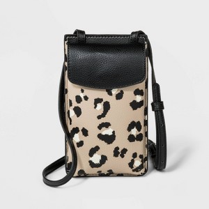 Leopard Print Phone Crossbody Bag - A New Day , Women