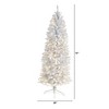Nearly Natural 6-ft Slim White Artificial Christmas Tree with 250 Warm White LED Lights and 743 Bendable Branches - 2 of 4