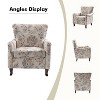 Set of 2 Vincent Wooden Upholstered Armchair with Fabric Pattern and Wingback Design for Bedroom| ARTFUL LIVING DESIGN - 3 of 4