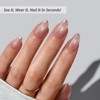 BTArtbox Press-On Nails - Gilded Cheer - S Almond -  32ct - 2 of 4