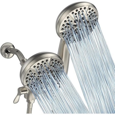 Whizmax 5" Premium Pressure 3-Way Rainfall Combo-Enjoy Luxurious Rain Showerhead and 5-Setting Hand Held Shower Separately or Together