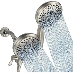 Whizmax 5" Premium Pressure 3-Way Rainfall Combo-Enjoy Luxurious Rain Showerhead and 5-Setting Hand Held Shower Separately or Together - 1 of 4