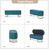 Nuria 49" Wide Modern Upholstered Flip Top Storage Bench with Golden Metal C-shaped Sled Legs for Living Room | ARTFUL LIVING DESIGN - 4 of 4