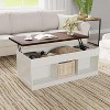 Lift Top Coffee Table with Storage,Premium Wood Coffee Table, Height-Adjustable Cocktail Table - 2 of 4