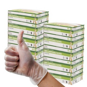 Bison Life 1000ct Disposable Vinyl Gloves, Powder and Latex Free, for Food Services, Household Cleaning, Beauty & Salon - 1 of 4