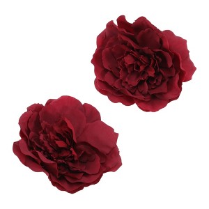 Unique Bargains Artificial Flower Peony Hair Clip 2 Pcs - 1 of 4