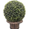 Okak 24/32IN Artificial Ball Topiary Boxwood Tree In Pot, Artificial Plants with Life Like Leaf and Trunk, Indoor Faux Trees for Living Room - 3 of 4