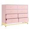 Dresser for Bedroom with 7 Drawers, 51.1" Farmhouse Chest of Drawers Closet with Metal Handle, Wooden Dresser Organizer, for Bedroom, Living Room - 3 of 4