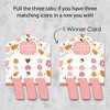 Big Dot of Happiness Girl Little Pumpkin - Fall Birthday Party or Baby Shower Game Pickle Cards - Pull Tabs 3-in-a-Row - Set of 12 - 3 of 4