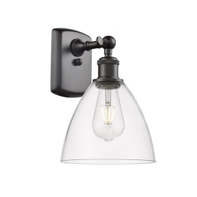 Bristol Glass - 1 Light Wall Sconce In Industrial Style-11.25 Inches Tall and 8 Inches Wide