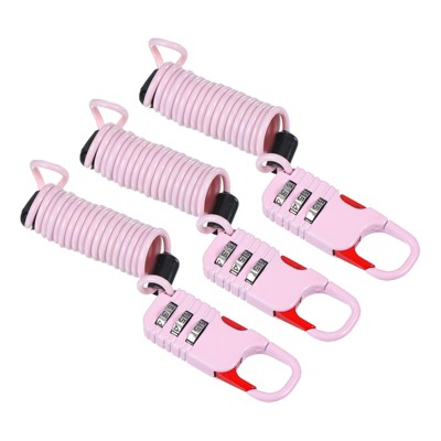 Unique Bargains Flexible Security Steel 3-Digit Combination Lock with Spring Cable