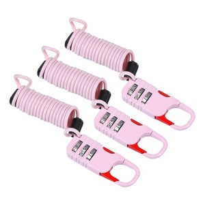 Unique Bargains Flexible Security Steel 3-Digit Combination Lock with Spring Cable - 1 of 4