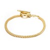 14K Gold-Plated Chain Bracelet adorned with Clear Cubic Zirconia, offering a chic and elegant design with a touch of radiant sparkle. - 2 of 3