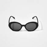 Girls' Plastic Oval Sunglasses - art class™ Black
