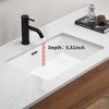 ChicFurnit Bathroom Sinks Rectangle Undermount Ceramic Basin Thin Edge Basin Vessel Sink for Bathrooms, White, 21.85"*15.55"*7.48" - 4 of 4