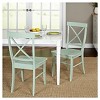 Buylateral Set of 2 Albury Farmhouse Cross Back Solid Wood Dining Chairs - 2 of 4