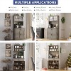 Jojoka Kitchen Pantry Cabinet,71"Freestanding Buffet with Shelves and Glass Doors for Dining Room - 4 of 4