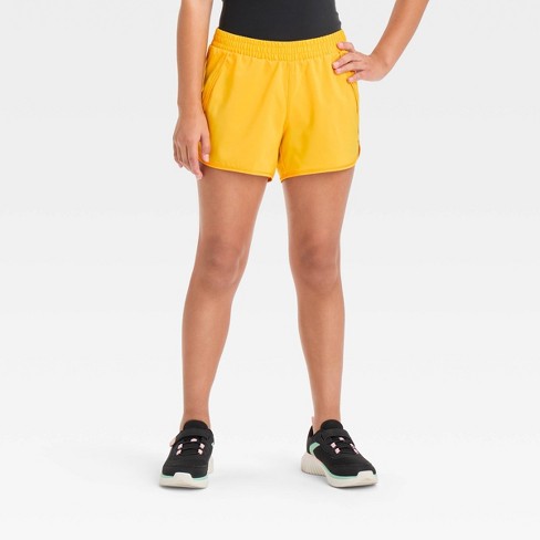 Girls' Run Shorts - All In Motion™ Gold Xl : Target