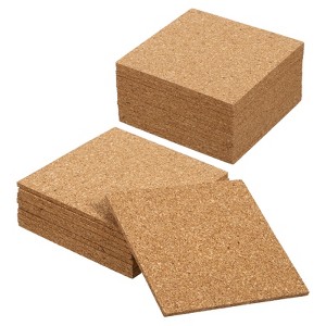 Unique Bargains Thickened Cork Self-Adhesive Kitchen Coasters for Tableware - 1 of 4