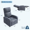 Manual Recliner Chair for Adults, Linen Fabric Upholstered Reclining Chair with High Backrest, Retractable Footrest & Side Pocket, for Nursery Bedroom - 2 of 4