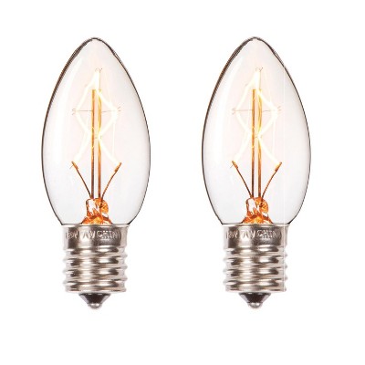 Darice Set of 2 Cleveland Vintage Lighting Edison Style E17 Base Candlestick Bulbs