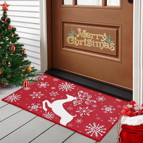 Doormat Bundle, Snowflake Doormat, Winter Doormat Outdoor, Christmas Outdoor Rug, Christmas Doormat, Modern Doormat, top Holiday Gift Set