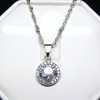 Janie Necklace for Women Halo Cubic Zirconia Pendant by Ginger Lyne Collection - 4 of 4