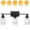 iMountek "3-Light Wall Sconce with Clear Glass Shade – Modern Bathroom Vanity Lamp Fixture for Porch, Living Room, Bedroom, Hallway"White - 4 of 4