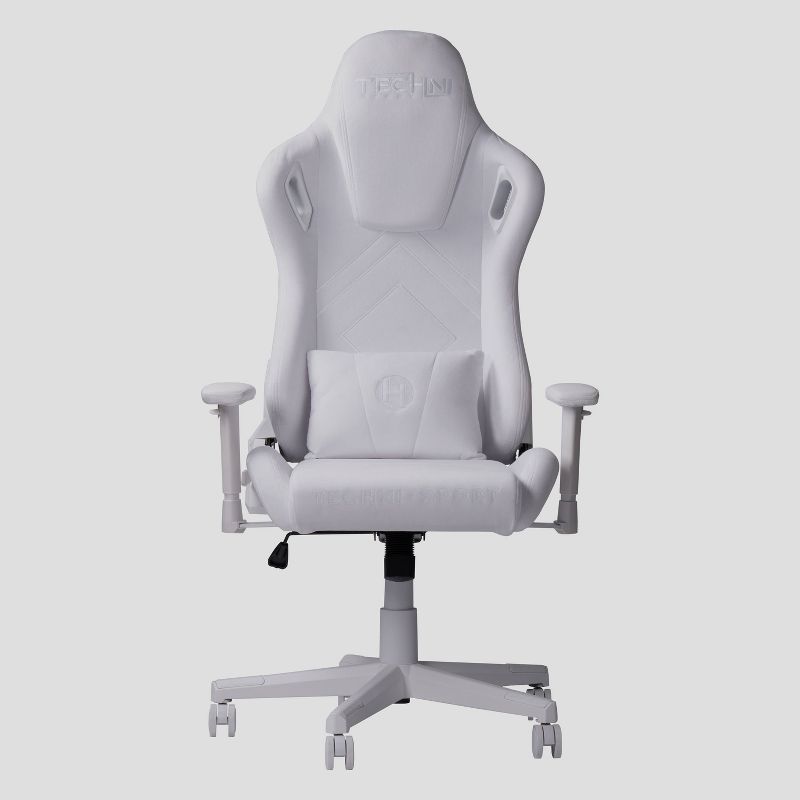 Velvet Memory Foam Gaming Chair White - Techni Sport, 3 of 8