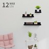 AZL1 Life Concept Bookshelf Floating Wall Shelf Wall Mounted Wood Shelves Hanging Wall Decor Home Room Coffee Shop, Black, 15.75"*3.94"*1.97" - 2 of 4
