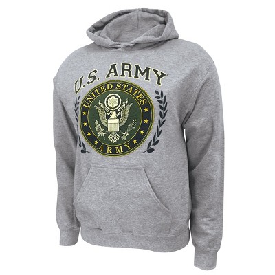 Collections Etc US Military Branch Laurel Leaf Hooded Sweatshirt