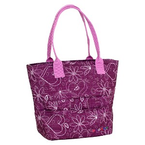 J World Lola Lunch Bag with Back Pocket - Love Purple