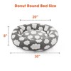 JOEJOY Dog Beds Large Sized Dog - Washable Furry Pet Beds, Round Orthopedic Corduroy Fleece Puppy Beds with Removable Zipper Cover - 3 of 4