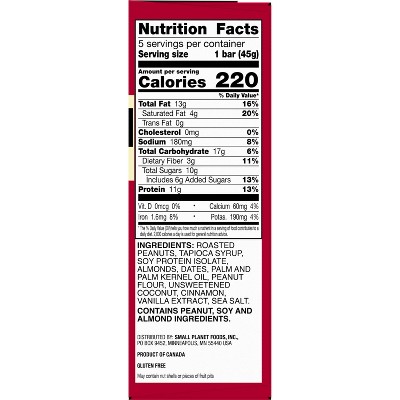 Larabar Cinnamon Nut Protein Bar - 7.95oz/5ct