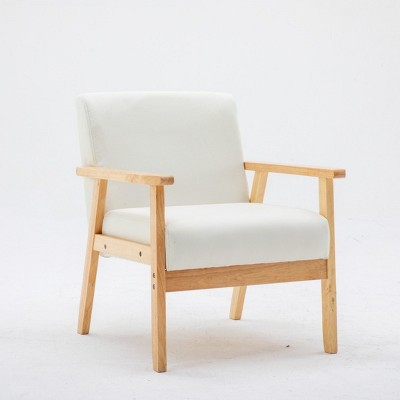 GlasFlength Accent Chairs Linen Fabric Chair Skin Friendly Linen Fabric Clean Simple Styling Comfortable for Dining Area, Beige, 25"*22"*12"