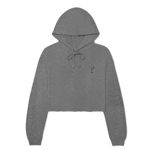 Dalix Espresso Martini Embroidered Hoodie Fleece Long Sleeve Cropped Sweatshirt Pullover Womens - 1 of 4