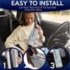 Zone Tech Car Soft Faux Sheepskin Seat Belt Comfortable Shoulder Pad Gray or Black - 3 of 4