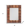 HomeRoots 5" x 7" Brown Geometric Solid Wood Tabletop Picture Frame with Mat - 3 of 4