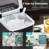 Countertop Ice Maker, producing 26.5 lbs of ice per day, makes 9 cubes in just 6 minutes, two sizes of bullet ice, includes an ice scoop - 4 of 4