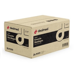 Dealmed Fabric Knuckle Bandages with Non-Stick Pad, Sterile, Latex Free Wound Care, 1.5" x 3" - 1 of 4