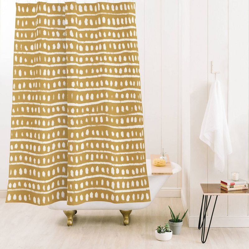 Alisa Galitsyna Simple Hand Drawn Pattern XI Shower Curtain Yellow - Deny Designs, 3 of 7