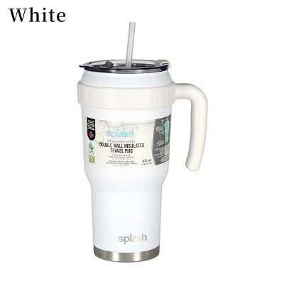 Steel Insulated Mugs i Break Reusable For Hot And Cold Drinks, Ldeal For Water, lced Tea, Coffee, Car Mugs Tumblers With Handle And Straw