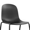 Sapphtopaz Modern Stackable Dining Chairs Set of 4, Plastic Kitchen Chairs with Metal Legs for Indoor & Outdoor Use - 4 of 4