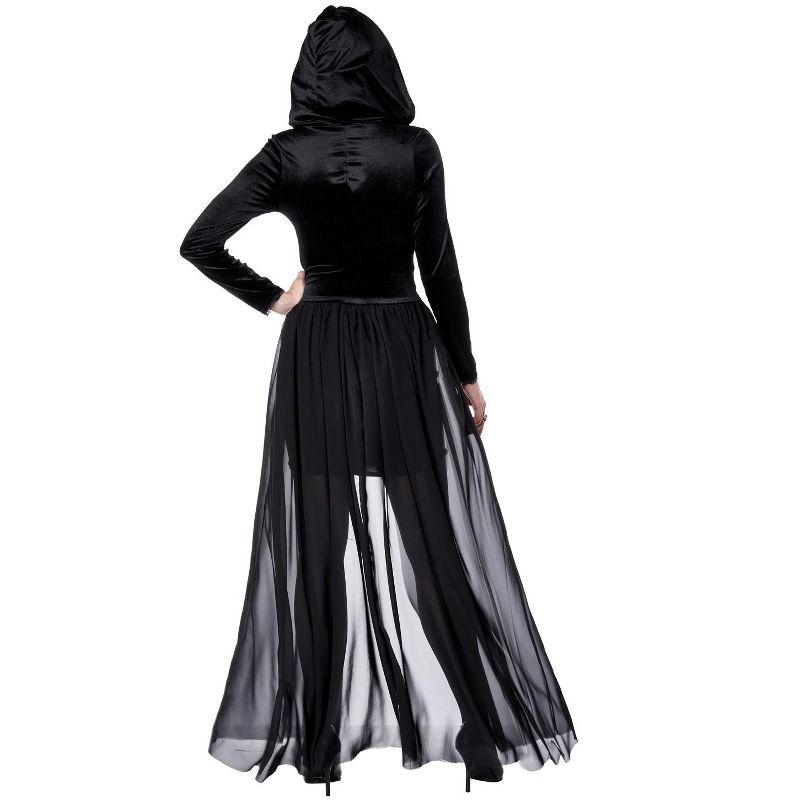 California Costumes Black Hooded Dress Women's Costume, 2 of 3