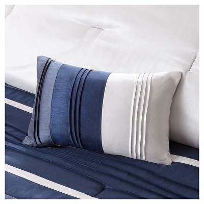Navy King Microfiber Down Alternative 7-Piece Comforter Set