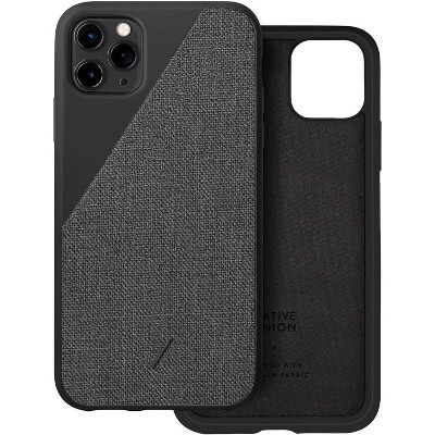 Native Union Clic Canvas Case For Apple iPhone 11 Pro Max - Slim and Lightweight, Wireless Charge Compatible, Black