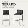 Maven Lane Gerard High Back Vegan Leather Bar Height Bar Stool - 4 of 4